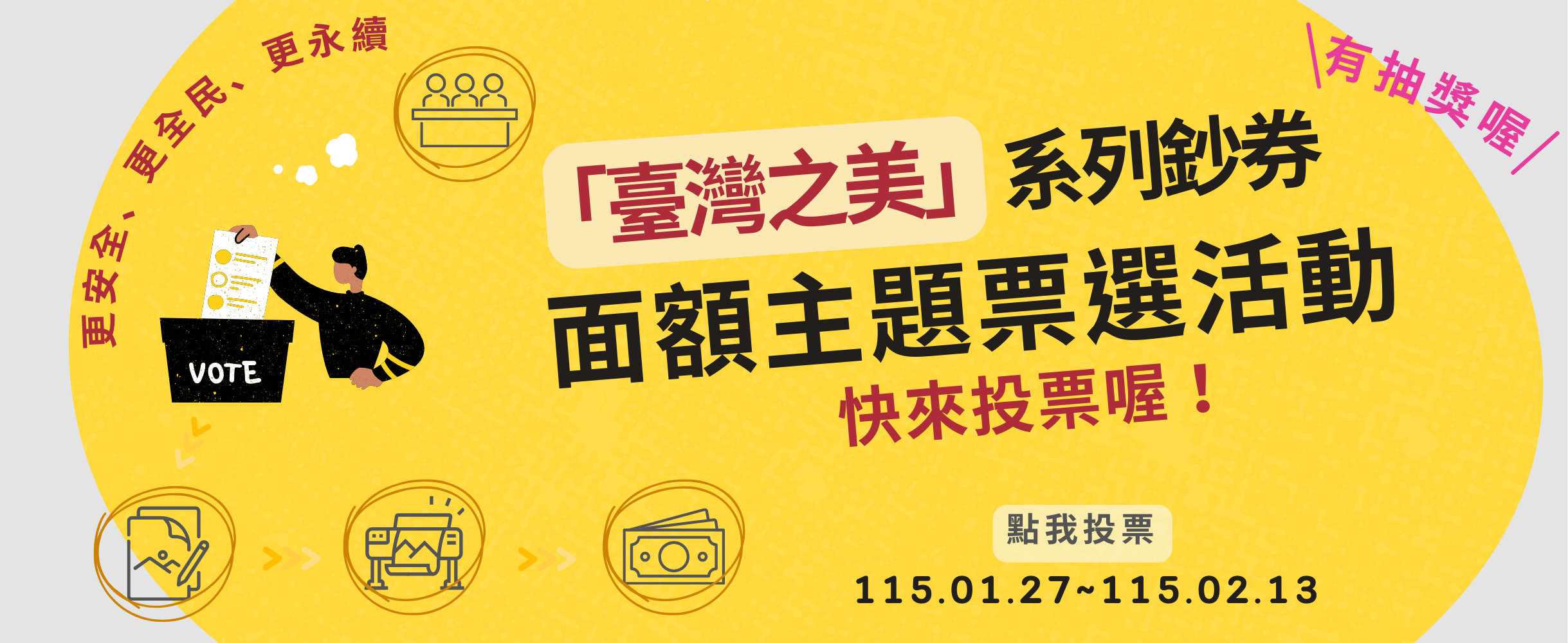 「臺灣之美」系列鈔券面額主題票選活動